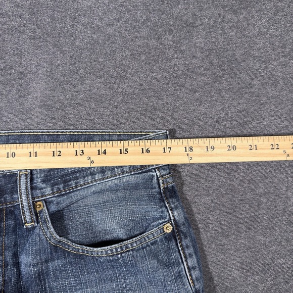 Levis 559 Jeans Mens 34x30 Blue Medium Wash Relaxed Straight Denim Workwear - Picture 5 of 7